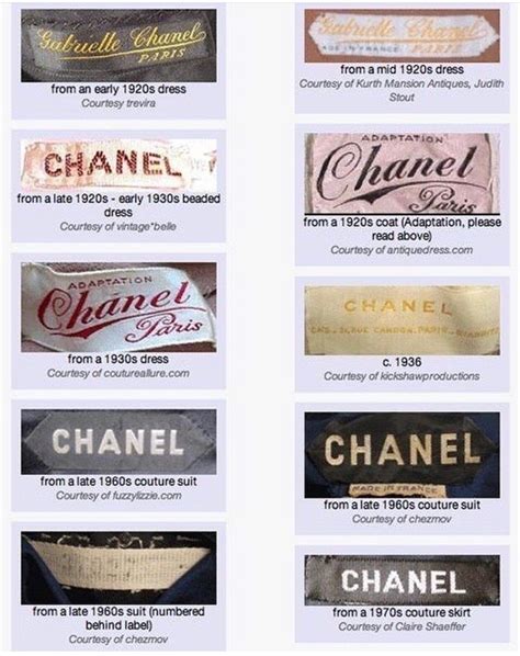 chanel shirt tag|vintage chanel tags.